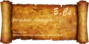 Brucker Csongor névjegykártya
